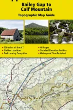 Wandelgids 1504 Topographic Map Guide Appalachian Trail Bailey Gap to Calf Mountain | National Geographic