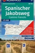 Wandelkaart Pelgrimsroute 133 Spanischer Jakobsweg | Kompass