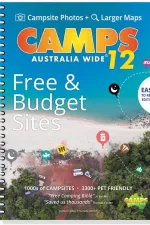 Campergids Camps 12 Free Camping Guide Easy to Read with Photos Spiral Bound | Camps Australia Wide