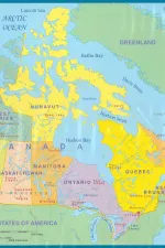 Educatieve kaart Canada educatieve set 1 2 gelamineerd | ITMB