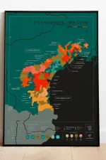 Scratch Map Languedoc Carte du vin | Wijnkaart | 50 x 70 cm | 1020 Dégustations