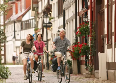 Weser Radweg van Weserbergland naar Noordzee Nedersaksen Duitsland