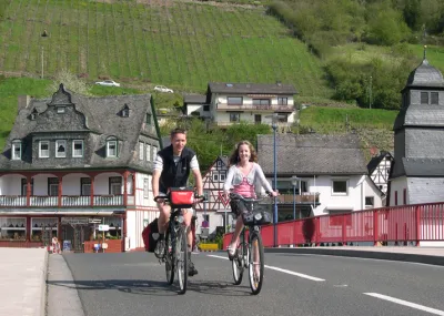 Mosel Radweg van Trier naar Koblenz Moezel Duitsland